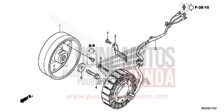 GENERATOR for VFR1200X Dual Clutch DEGITAL SILVER METALLIC (NHA30) from 2012